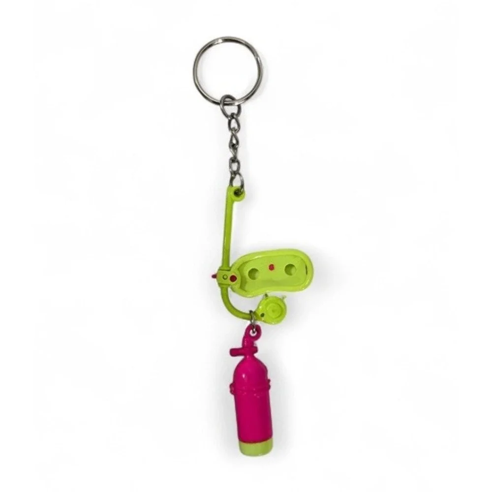 SCUBA‎ Diver neon colors charms keyring key chain keychain